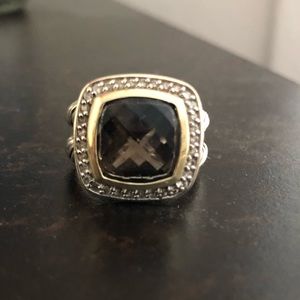 David Yurman Albion Ring: Smoky Quartz, Size 7